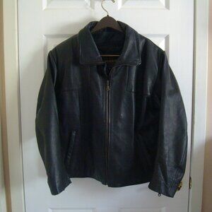 Womens's Black Leather Riding Jacket